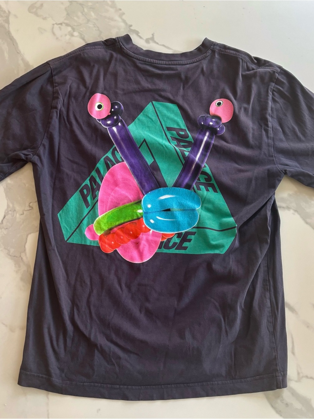 PALACE Black Long-Sleeve Tee with Multicolor Balloon Graphic